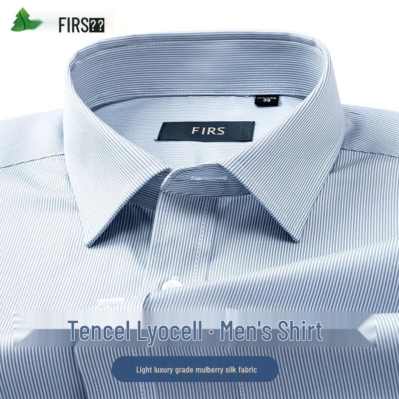 FIRS Men's Striped Lyocell & Silk Blend Long-Sleeve Shirt