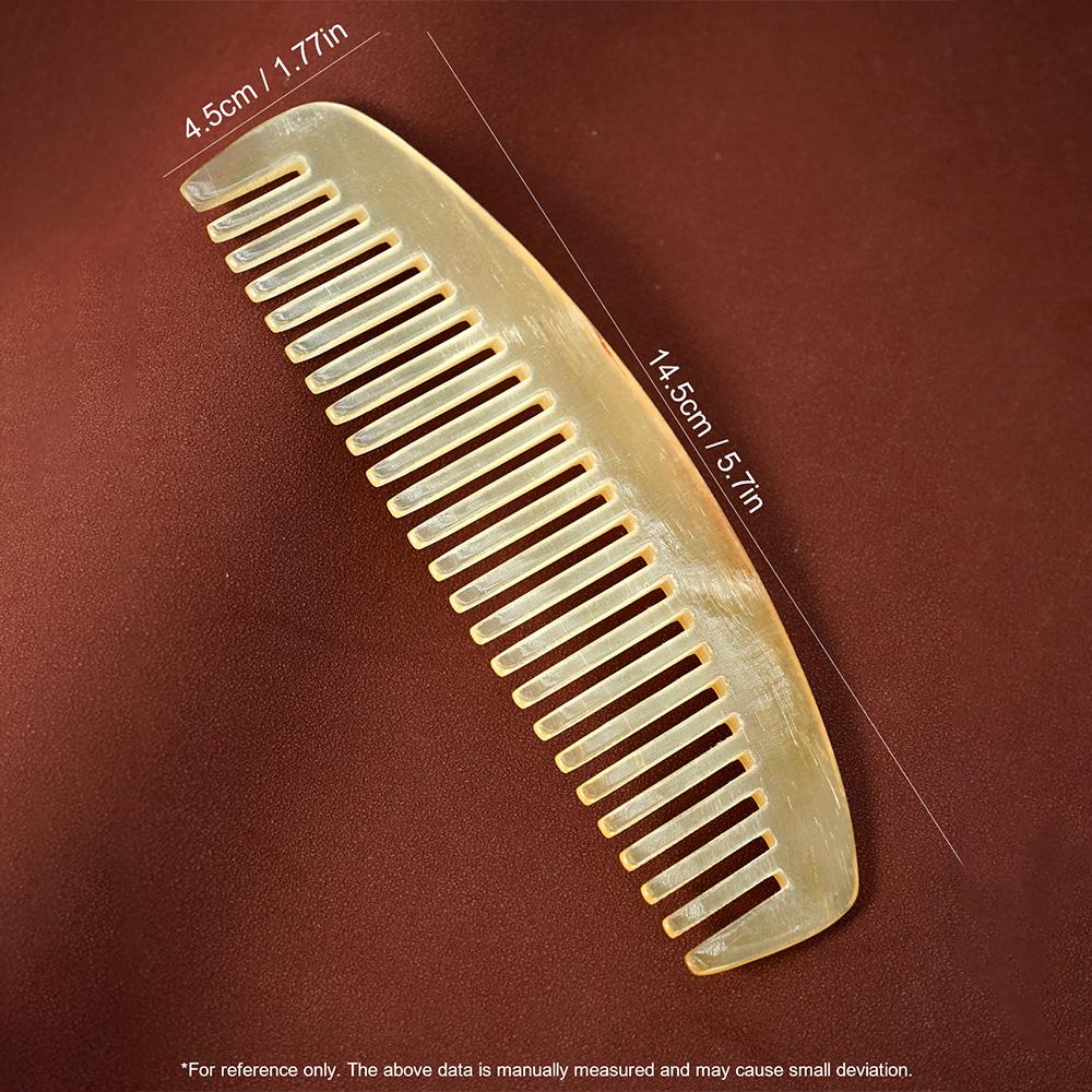 Portable Natural Horn Comb Handmade Polished Anti Static Massage Horn Comb for Men Women Salon Hairdressing Styling Tools