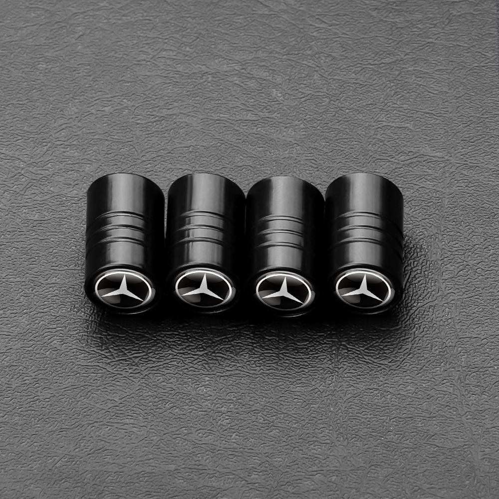 

Hot Car Sticker 4Pcs Metal Car Wheel Tires Valves Tyre Stem Caps Accessories for Mercedes Benz AMG A B R G Class GLK GLA CLA GLB