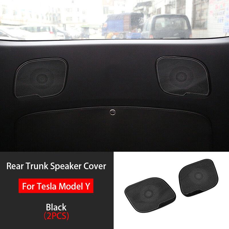 For Tesla Model Y 20-24 Car Audio Speaker Cover Interior Trim Sticker Door Loudspeaker Cover Under Seat Outlet Vent Trim