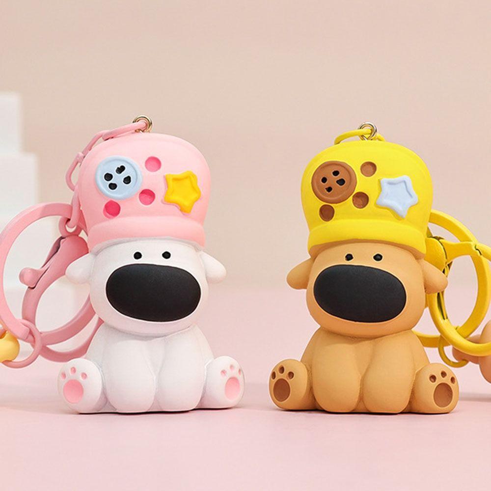 Anti-Lost Dog Animal Key Pendant Hanging Cartoon Dog Key Ring Cute Little Dog Keychain  Small Gifts