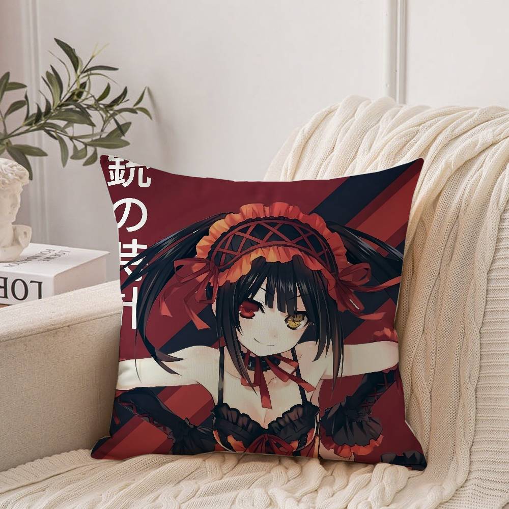 T-Tokisaki Kurumi Pillow Case Home Decor Throw For Sofa Bed Car Room Decor Gift Idea