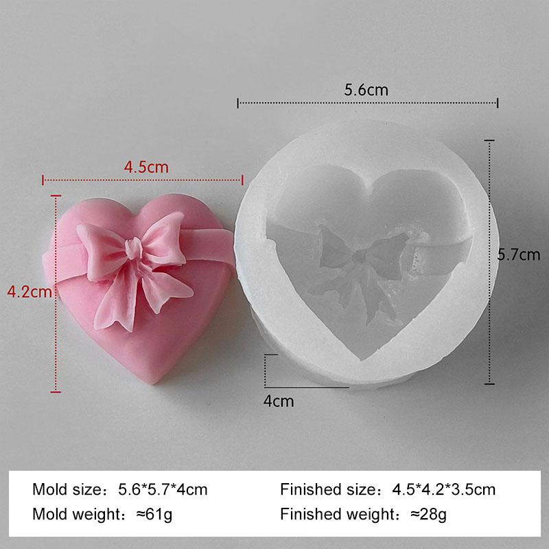 Heart-shaped Handmade Chocolate Cookie Baking Mould DIY Valentine's Day Gift Love Aroma Candle Gypsum Resin Decoration Mold
