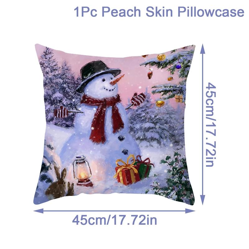 Christmas Cushion Cover Merry Christmas Decorations For Home 2025 Cristmas Ornament Pillow Case Xmas Navidad Gifts New Year 2025