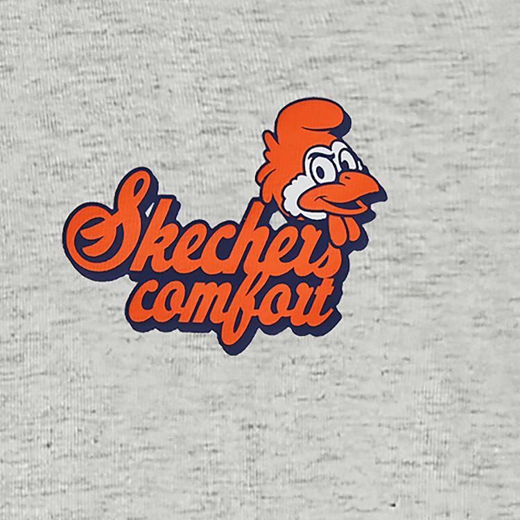 Skechers Fashionable Versatile Breathable Short Sleeve T-Shirt Unisex Tops Light-White Gray L225U056-0248