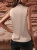 Women's Spring/Summer 2026 Sleeveless Satin pleated vest – European & American style sexy shirt