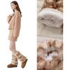 Deer Leg Warmers Furry Fur Deer Print Leg Warmer For Women Cute Animal Thicken Legwarmers For Girls