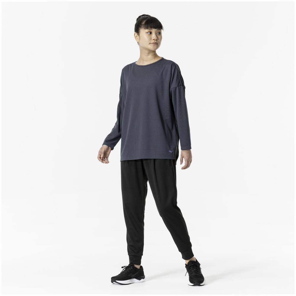 Mizuno Dry Aeroflow Training Highly Ombre Size 32MAA871 Women's T-Shirt, Breathable, Blue-Gray,