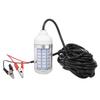 12V 15W Underwater Fishing Attract Light LED Lamp Fish Finding System Light with 30ft Power Cord and