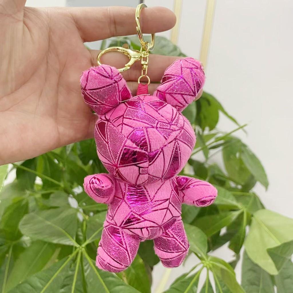 Colorful And Soft Plush Rabbit Keychain 15cm Cute Animal Stuffed Toy Perfect For Collectibles