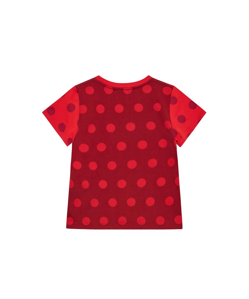 Tansanmageunesyum Dot Pattern T-Shirt (Red)