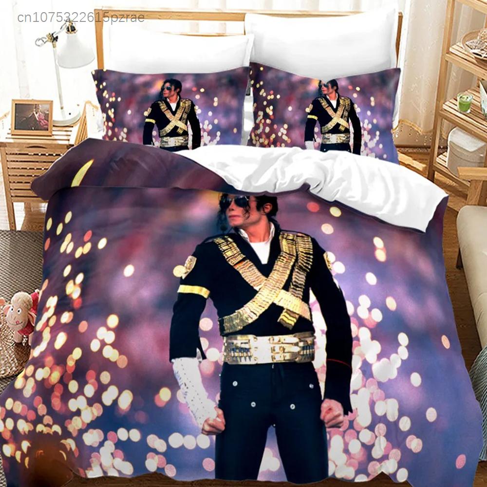 Michael Jackson Bedding Set Single Twin Full Queen King Size Musical Genius Bed Set Teenager Bedroom Duvet Cover Sets 011
