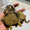 Elefant Handgefertigtes Messing Vorhängeschloss: Ein wunderschönes antikes Design für Heimdekoration und mehr.