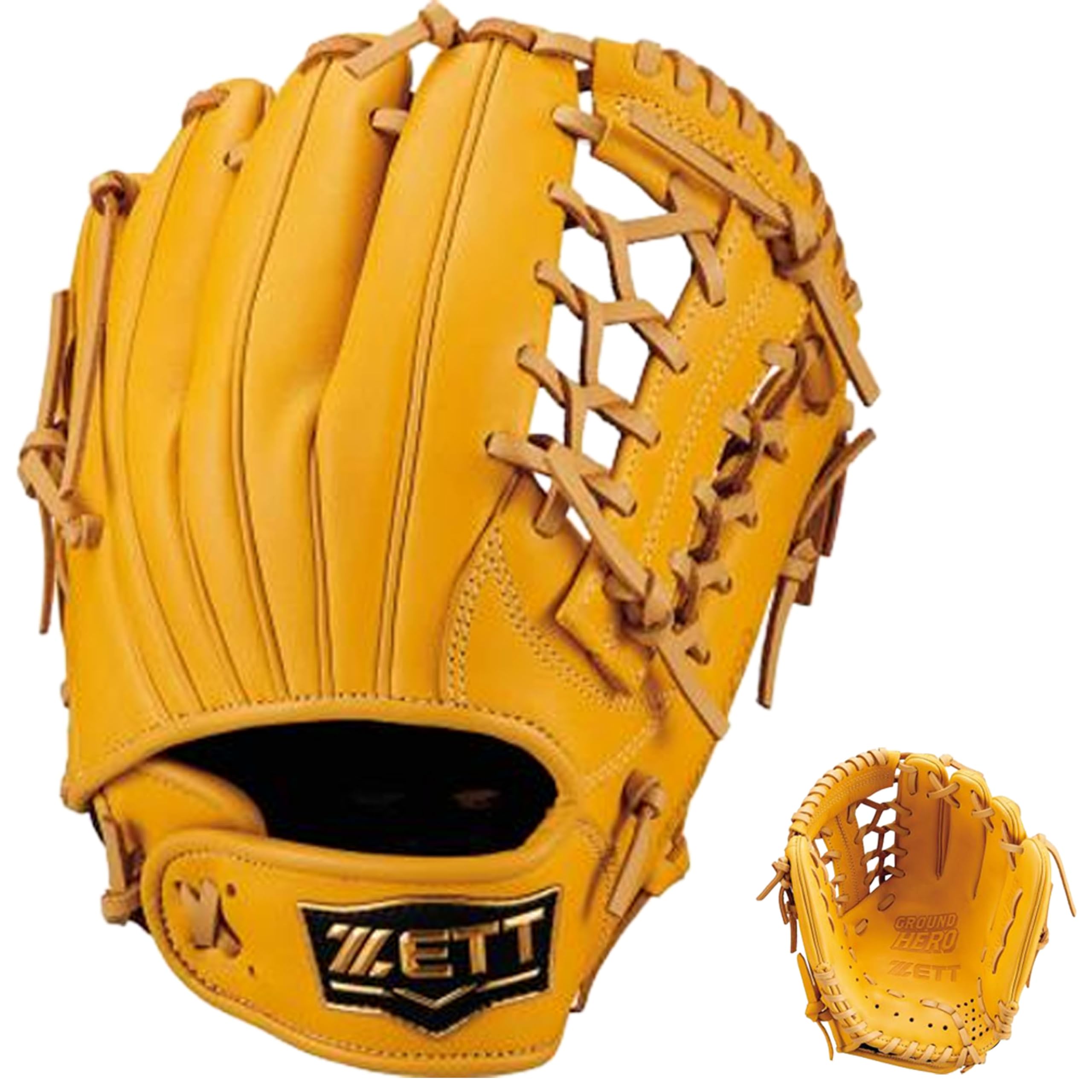 

ZETT Youth Soft Baseball Glove Grand Hero T B M BJGB76545F (Glove) All-Around Yellow/Pastel (5432) Size
