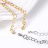 18K Gold Plated With Tag Extension Chain Brass Metal Extension Chains Connectors DIY Necklace Bracelet Jewelry Making Supplies