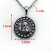 Necklace Retro Mage Round Brand Trend Hip-hop Punk Pendant