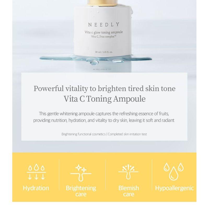 NEEDLY - Vita C Glow Toning Ampoule