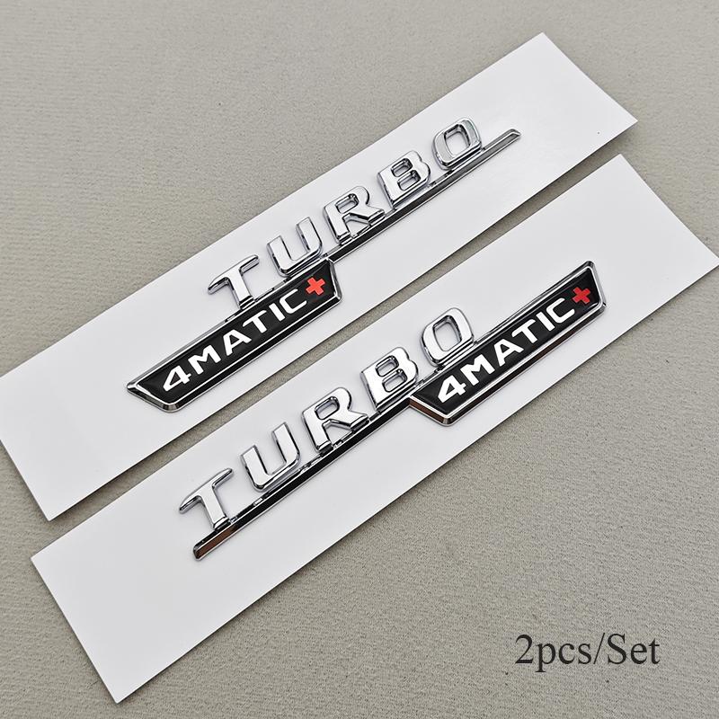 3D ABS Chrome Car Letters Logo A45 A45 S TURBO 4MATIC Stickers Rear Trunk Emblem Badge For Mercedes Benz AMG A45 A45S W177 W176