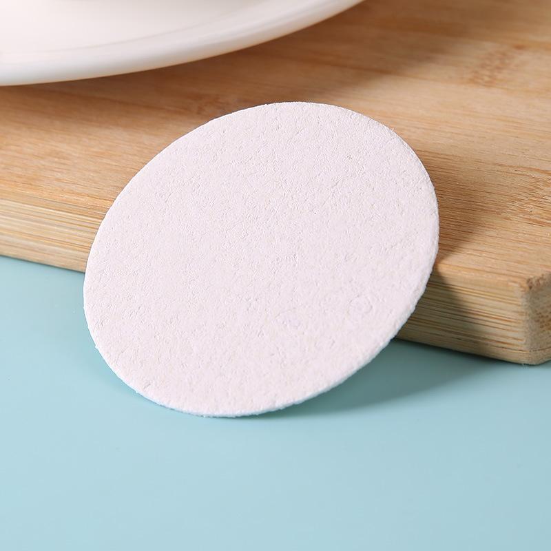 2026 Puff Round Compressed Wood Pulp Cotton Makeup Remover Cleaning Sponge Special-shaped Soaking Water Thickening Wood Pulp Dishwashing Sponge quantity 10 белый