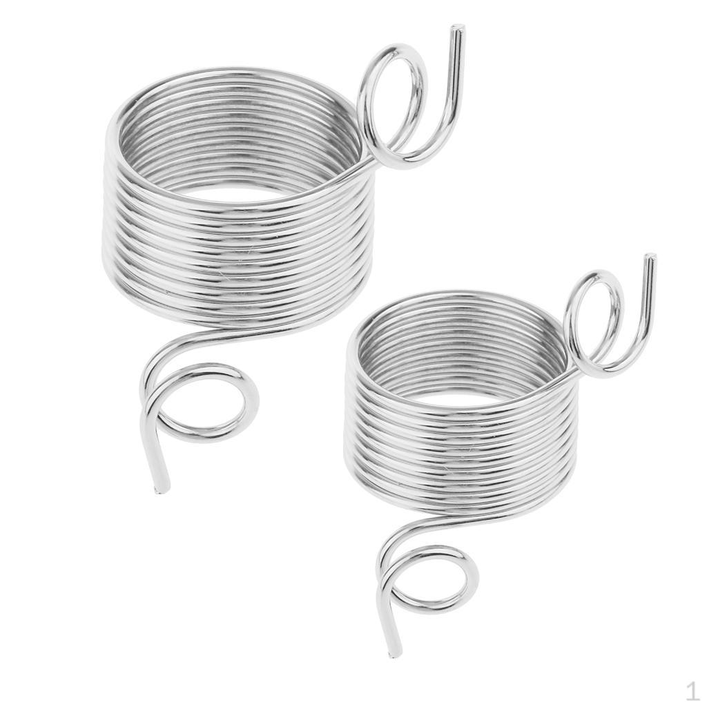 2 Piece Metal Yarn Guide Knitting Thimble for Crafts Accessories Tool Silver 15mm 18mm
