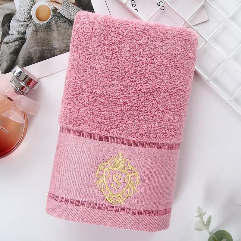 The same bath towel towel set bamboo fiber material special absorbent towel for sensitive skin crown towel 33*75 розовый