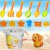 Beach Toys for Toddlers Kids Cute Duck Sand Toy Set Beach Bucket Shovel Animal Sand Molds Scoop Summer Outdoor Toys for Boy Girl