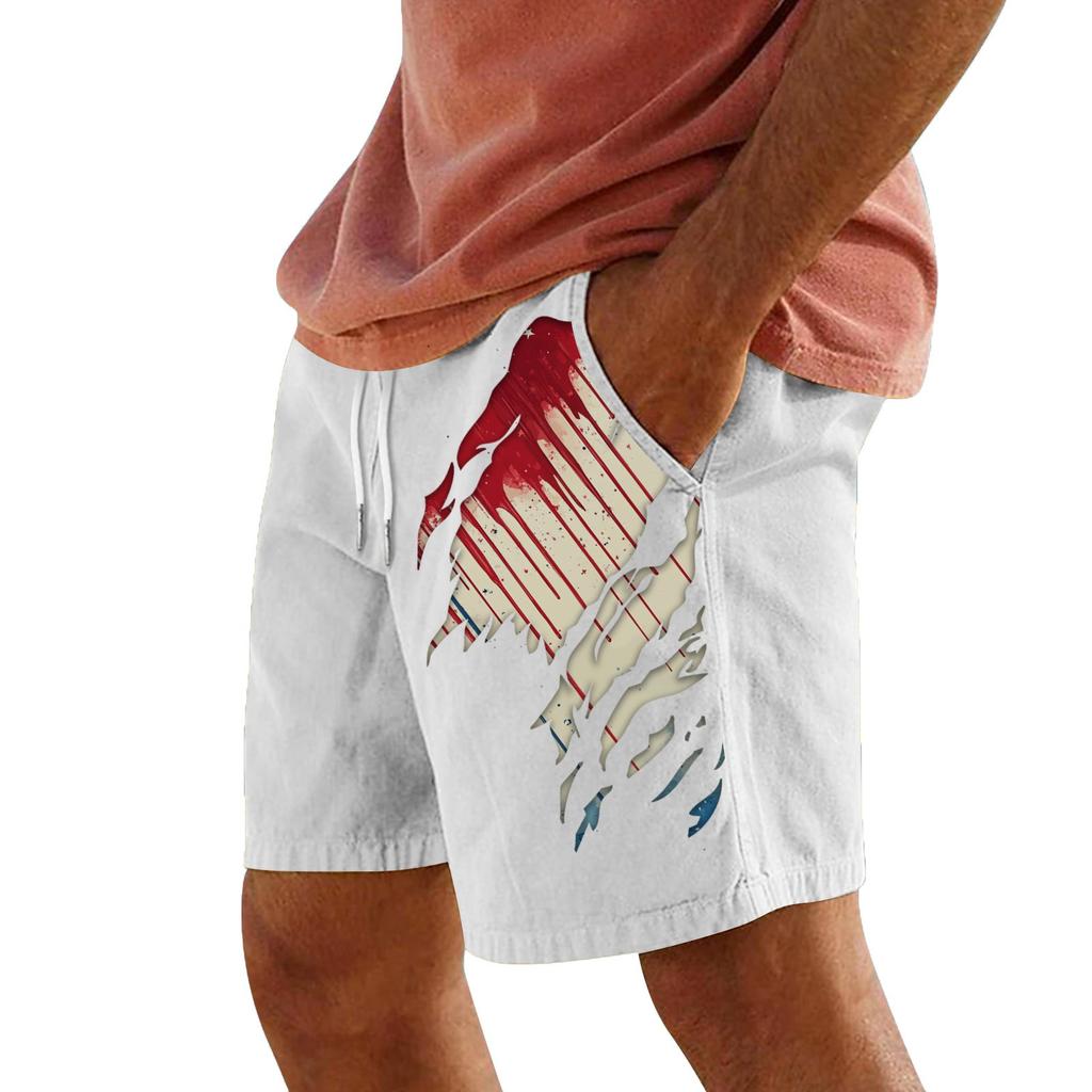 Męskie letnie, duże, swobodne, luźne spodnie sportowe, szorty plażowe