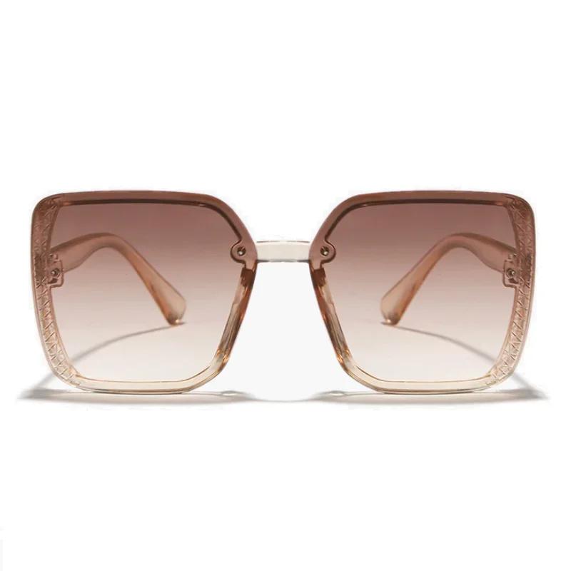 Trendy Mirror Square Sunglasses Women Men Gradient Classic Big Frame Designer Brand Eyewear Female Male