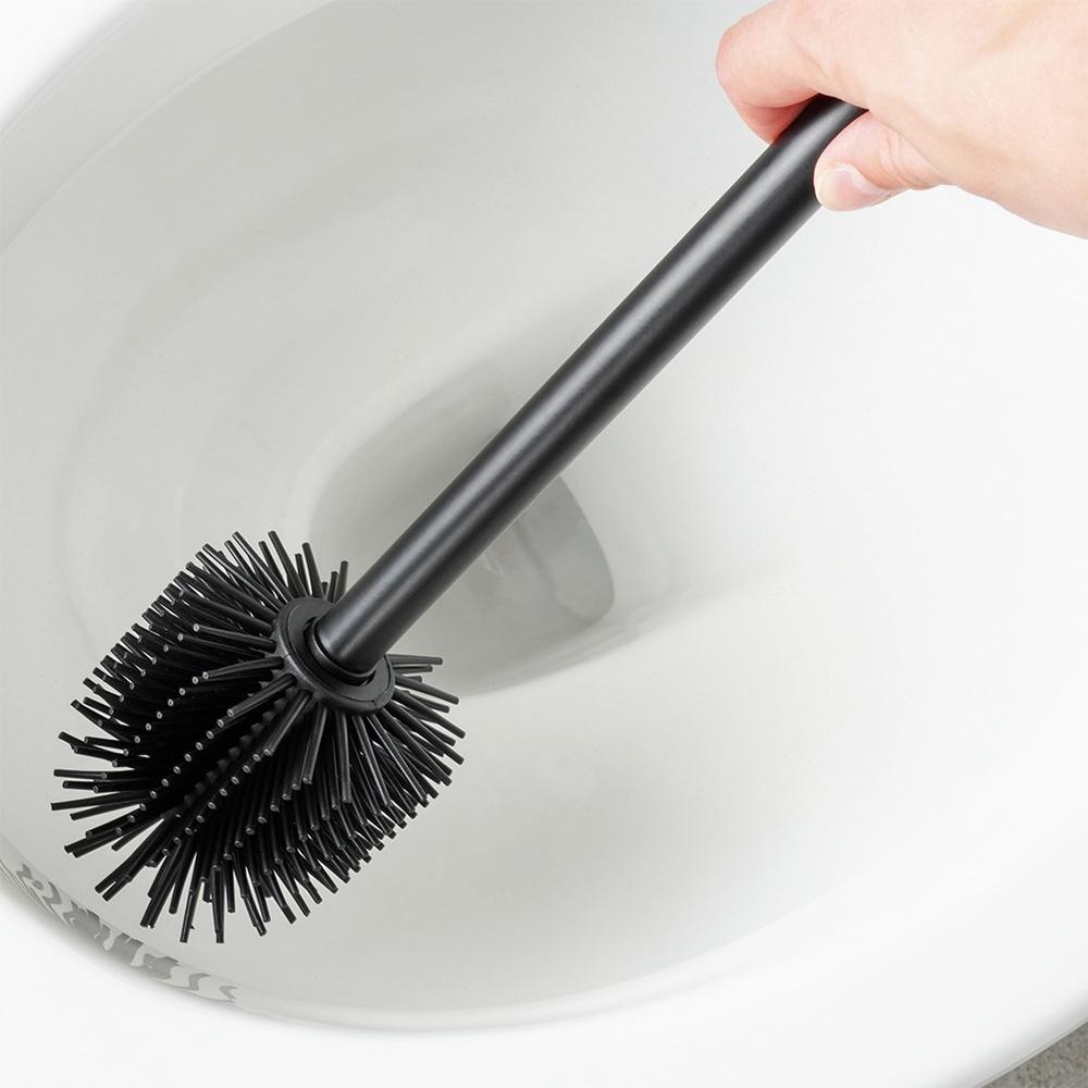 Silicone Toilet Brush, Bathroom, Wall-mounted, Hanging, Self-adhesive