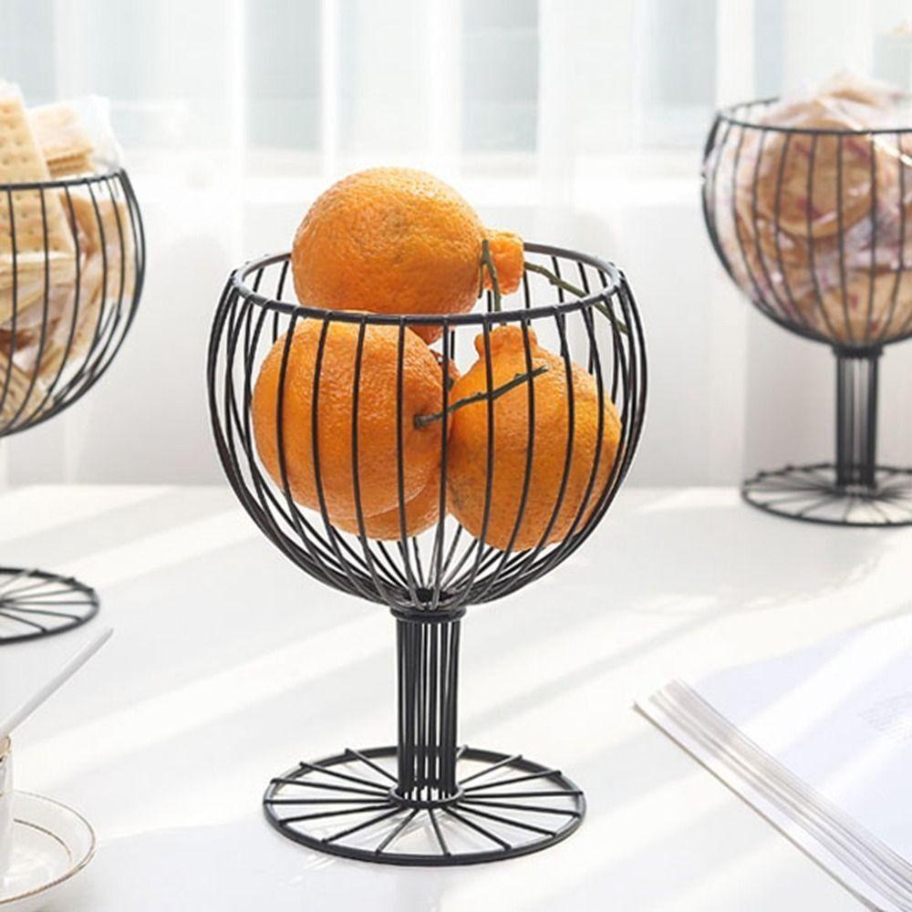 Space Saving Coffee Pod Holder Hollow Fruit Display Stand Simple Snack Storage Tray Home Decor