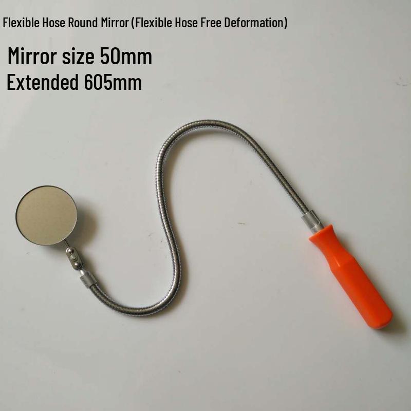 Foldable 360° Telescopic Underbody Inspection Mirror with Light for Car Repair
