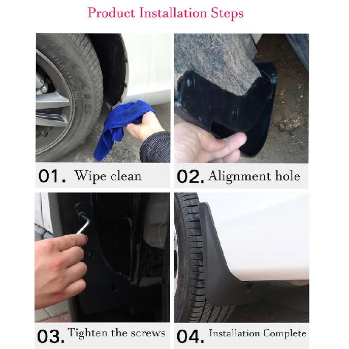 For MG HS Luxury HS PHEV 2024~2026 2025 Car Wheel Mudguard Flaps Mud Skin Cover Guards Fender Splash Parts Accessories 4PCS