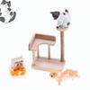 Miniature Wooden Dollhouse Cat Climbing Frame - BJD Doll Furniture Props