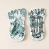 Five Toes Yoga Socks Women Backless Breathable Bandage Tie-dye Pilates Socks Silicone Non-slip Indoor Workout Dance Sports Socks