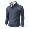 Men S Stand Collar Pullover Fleece Knit Sweater Casual Plus Size Winter