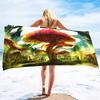 Mushroom Beach Towel Oversized, Colorful Funny Fairy Tale Bath Towels,Soft Water Absorpt Bath Towels for Bathroom,Swimming Pool