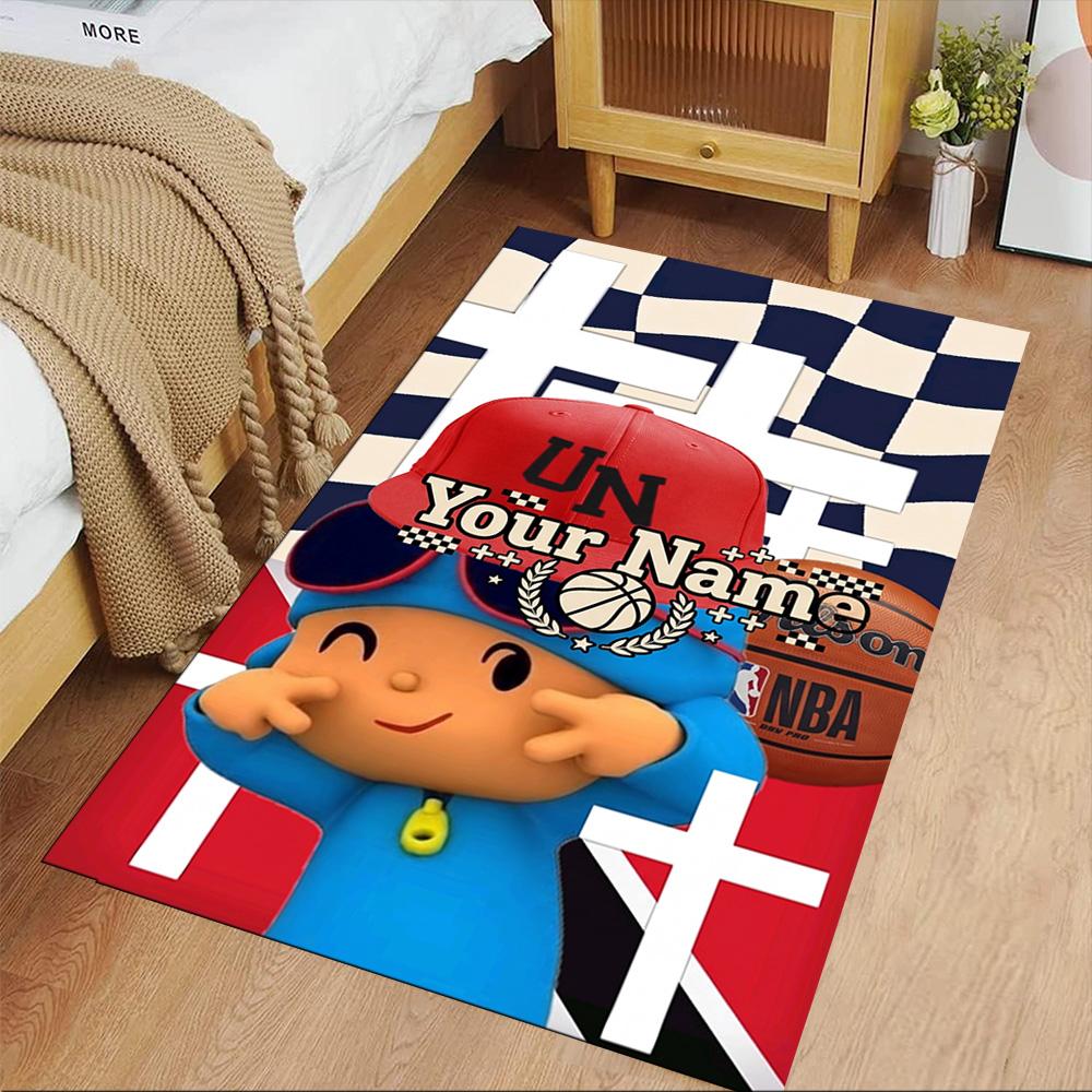 Pocoyo Customizable Name Area Rug Perfect for Balcony Outdoor Bedrooms Foyer Antislip Carpet Decorate Offices Wedding Party Gift