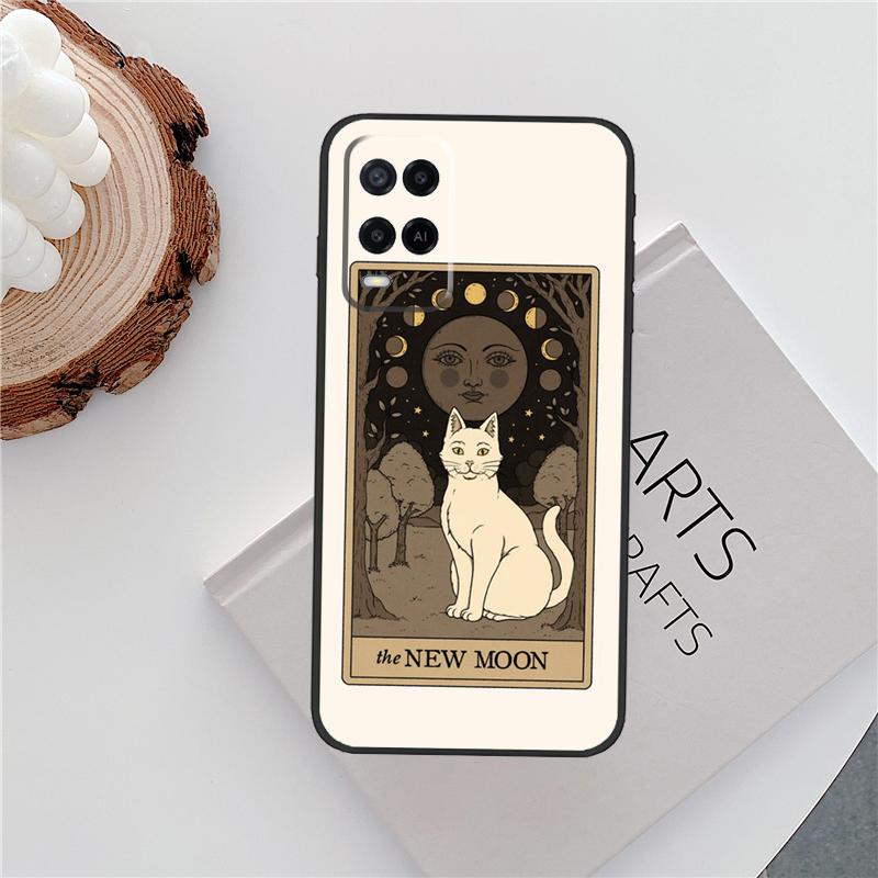 Tarot Card Cute Art Cats Case For Oppo A96 A58 A18 A38 A78 A98 A17 A77 A80 A40 A60 A16 A76 A74 A94 A54 A15 A57S Cover
