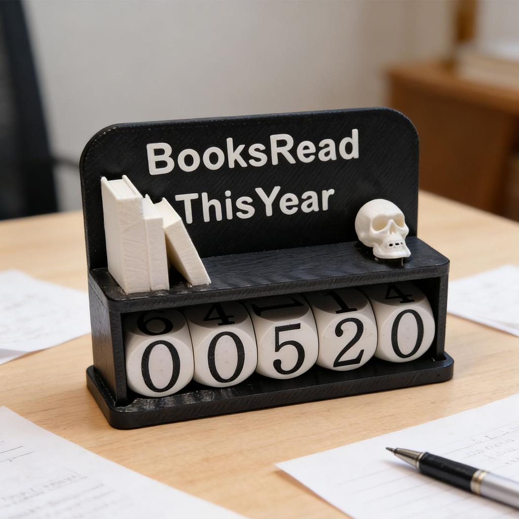 Books Read This Year Counter Personalized Book Counter Tracker Bookshelf Decor Bookish Gifts Accessories for Bookworm