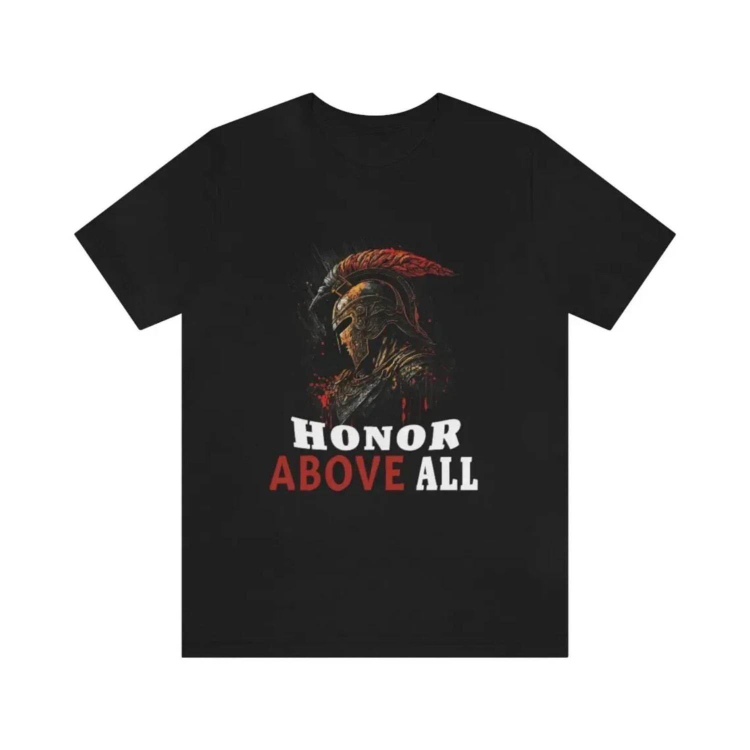 

Honor Above All Spartan T-Shirt New 100% Cotton O-Neck Summer Short Sleeve Casual Mens T-shirt Size S-3XL S чёрный