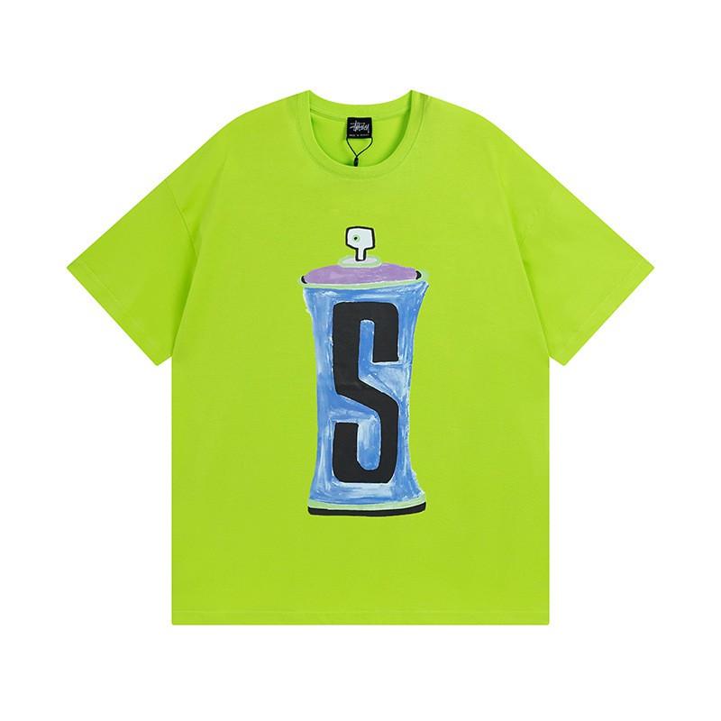 Pánské tričko s krátkým rukávem Volný střih Kulatý výstřih Potisk písmen Neformální Street Style Top pro páry