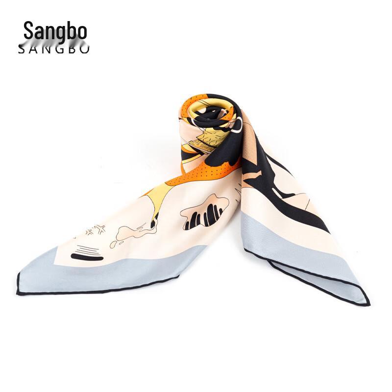 SANGBO Blooming Youth 9090 Mulberry Silk Twill Scarf