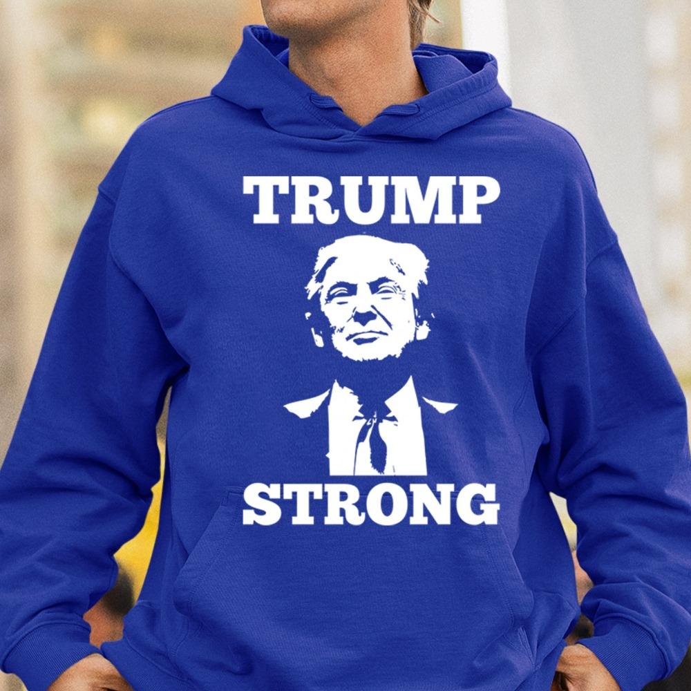 

Trump Strong 2024 Світшот President Make America Great Again Слоган Довгий рукав Чоловіча толстовка Вуличний одяг XL
