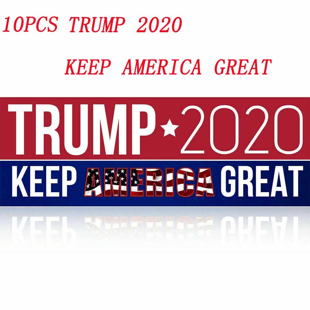 Donald 10pcs Trump Bumper Sticker 2020 Keep America Great Car Wall Stickers Set