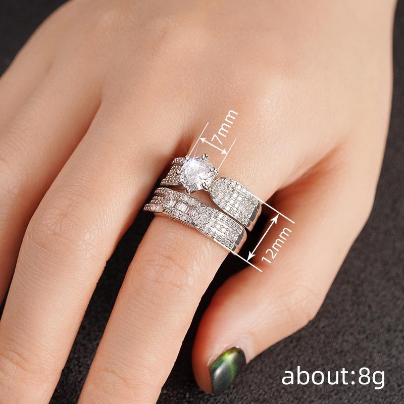 Valentine's Day light luxury high-end ring women, worn on wedding and engagement occasions, fashionable and elegant geometric high-end style
