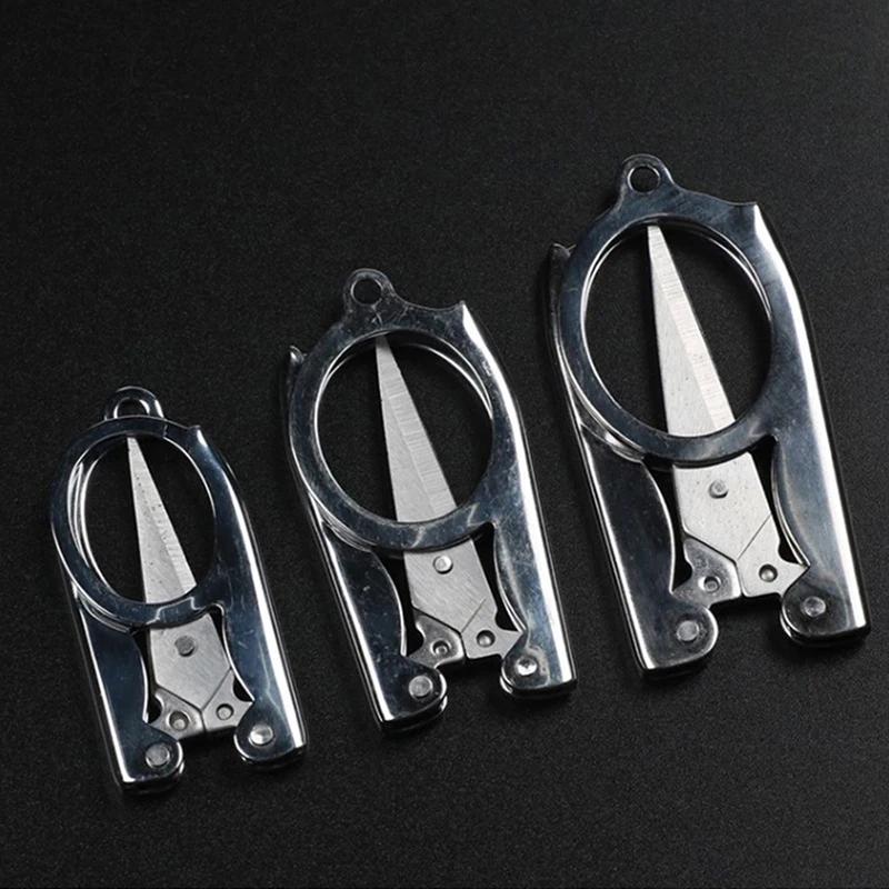 Folding Scissors Pocket Travel Small Crafts Sharp Blade Emergency Mini Foldable Travel Embroidery Scissor Thread Tailor Scissors