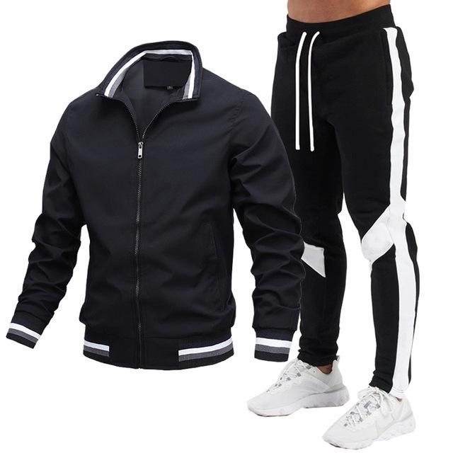 

2024 Men s High-Quality Outdoor Jacket and Spliced Trousers Suit Small