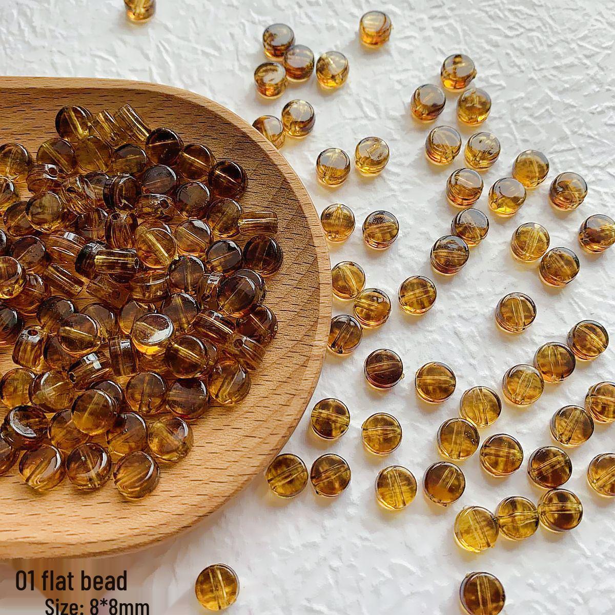 

Янтарный Круглый Треугольник Ретро Акриловый Набор для DIY Браслета из Бусин