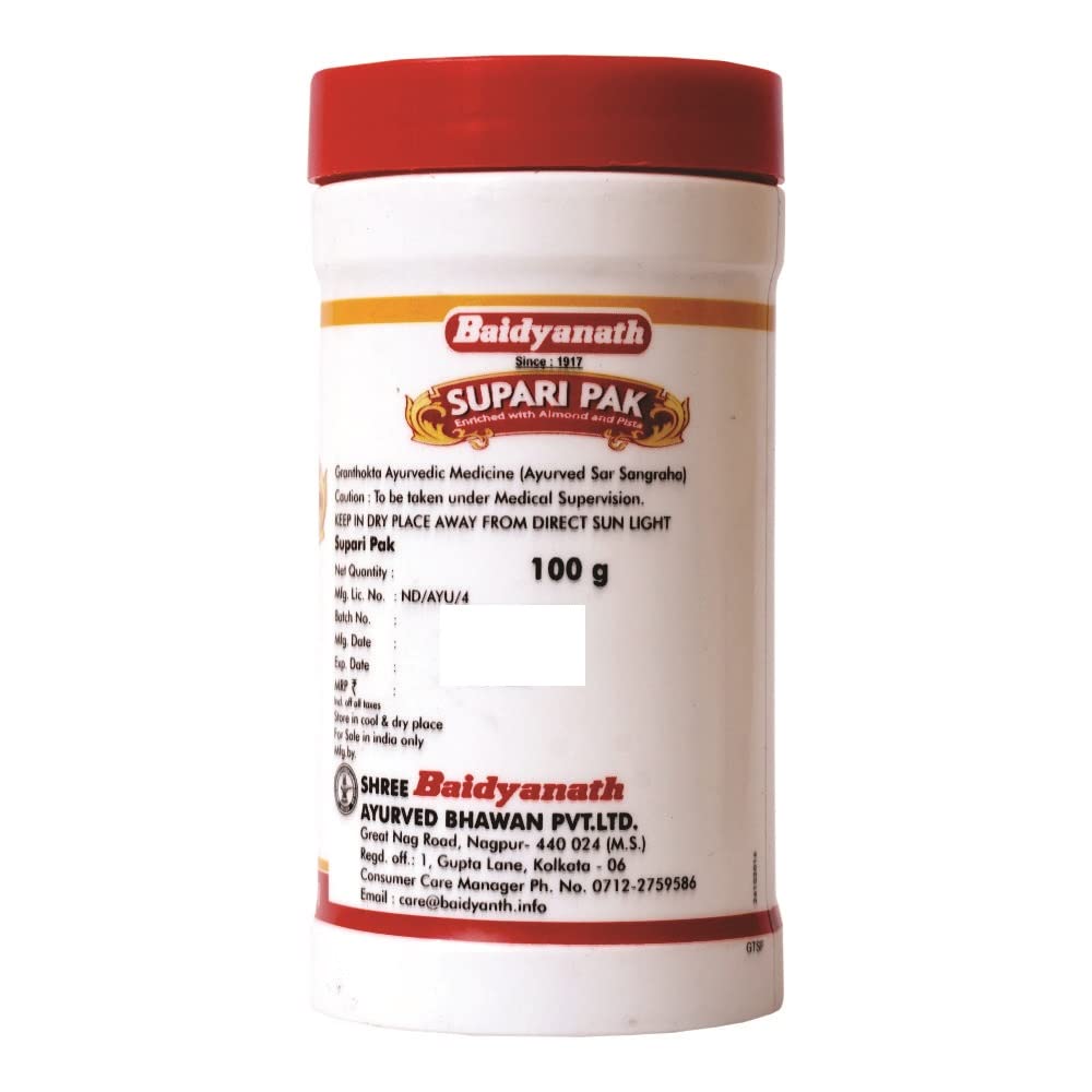 Baidyanath Asli Ayurved Supari Pak 100g  X Pack of 2 | Digestive Support & Backache Relief for Women