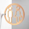 Clear Directional Restroom Sign Easy Install Bathroom Signage Toilet Plaque Washroom Marker Male Female Symbols